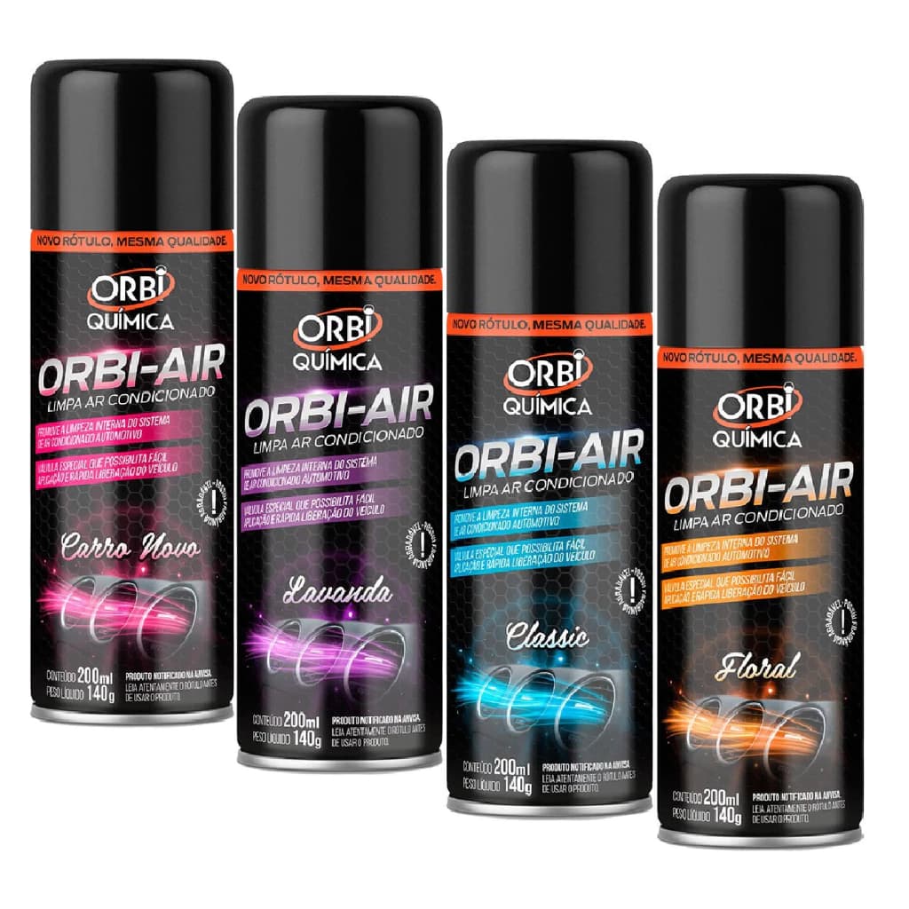 Higienizador Limpa Ar Condicionado Em Spray Vários Aromas 200ml Para Carro Automoveis