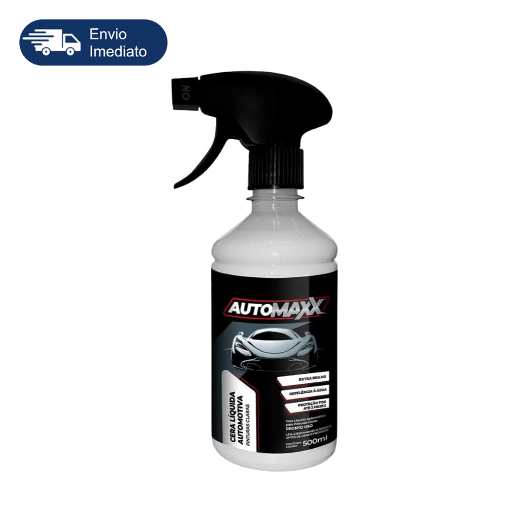 Cera Liquida Automotiva Para Carro Branco e Pintura Clara 500ml Tira Encardido Evita Amarelado