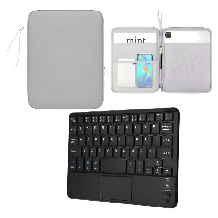 Kit Capa Bolsa C/teclado Touchpad P/galaxy Tab S6 Lite 10.4