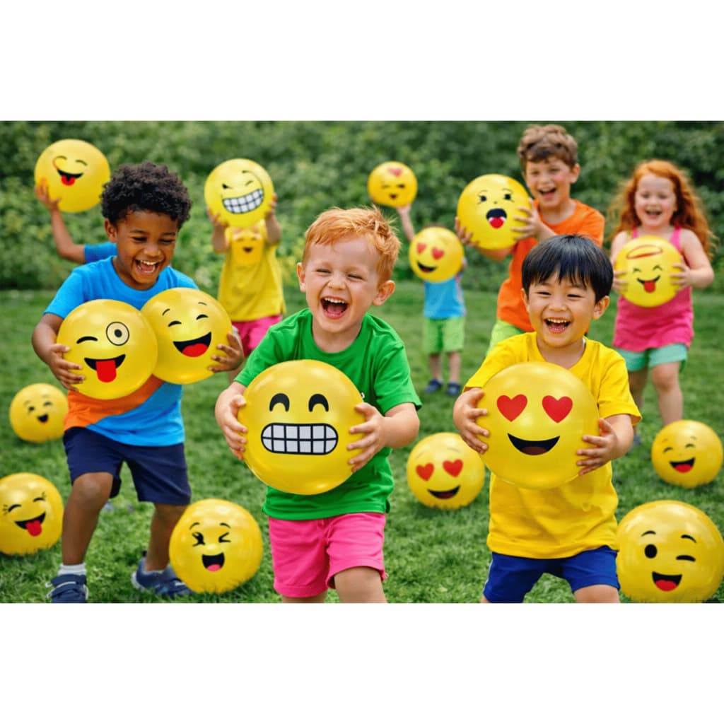 3 Bolas de Vinil Emoji Piscina Decoração, Festas, No Atacado