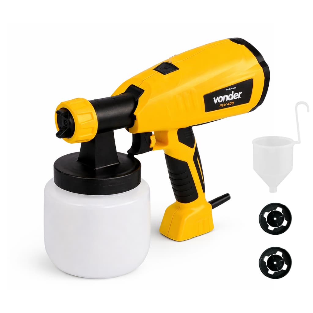 Pistola Elétrica De Pintura Pev400 Hvlp 800ml 127v Vonder
