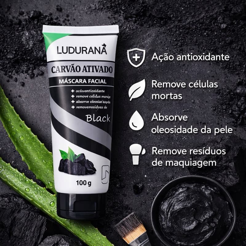 Máscara Facial Carvão Ativado para Pele