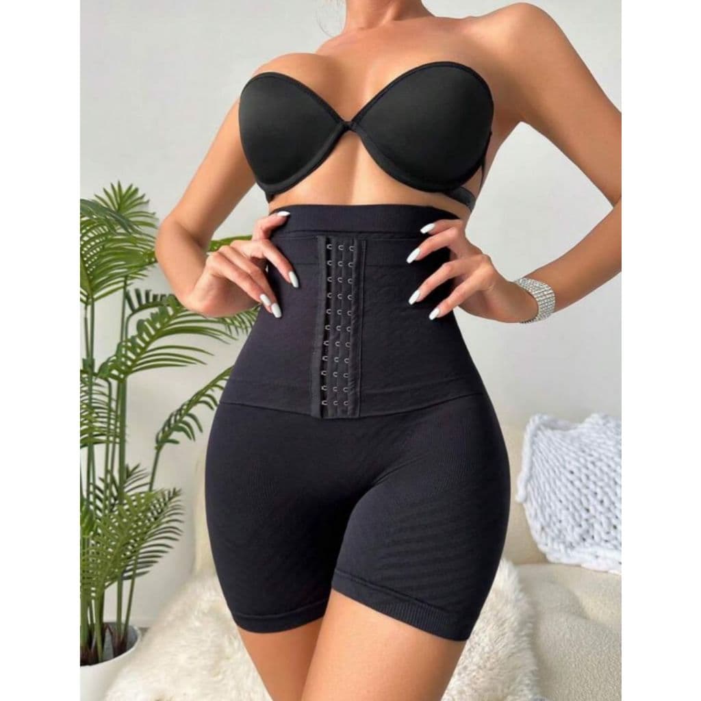 Short Cinta Modeladora Segunda Pele Em Colchete Sem Costura