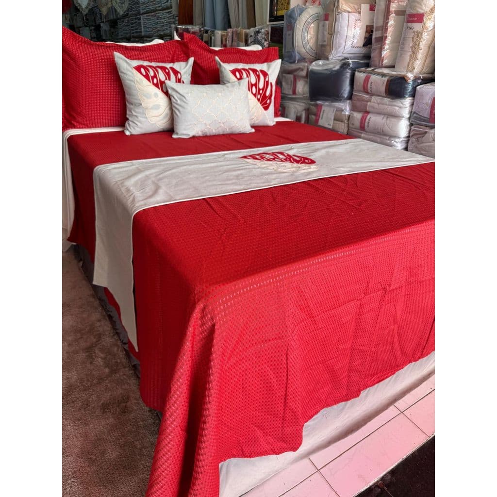 Colcha Piquet Lisa 90% Algodão Casal Queen 3Pçs