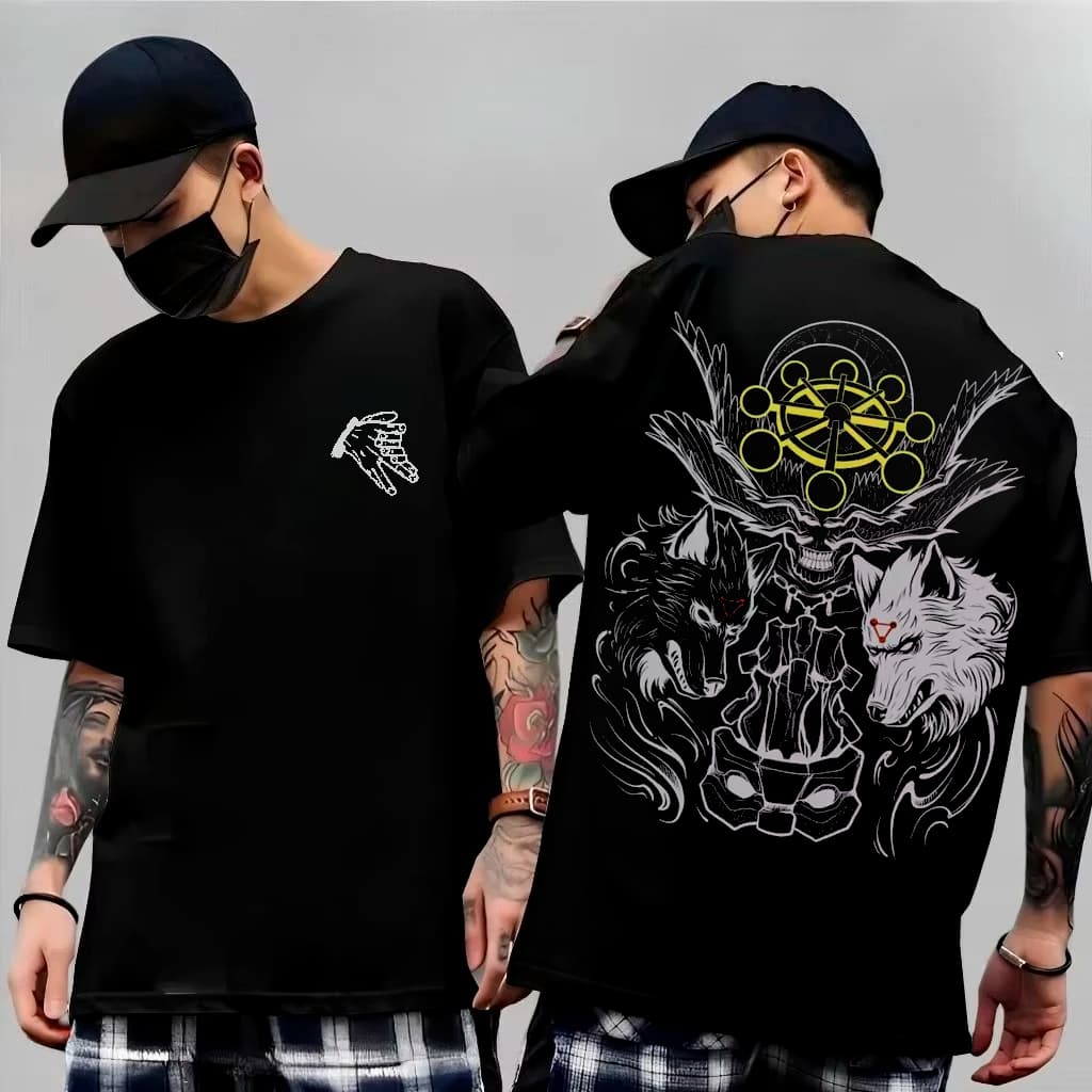 Camiseta Basica e OVERSIZED Megumi Fushiguro  Divino General Mahoraga Jujutsu Kaisen Anime Unissex