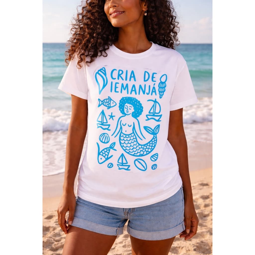 Camiseta Cria de Iemnja I Unisex Estilo | Algodão Confortável | Estampa Urbana Premium