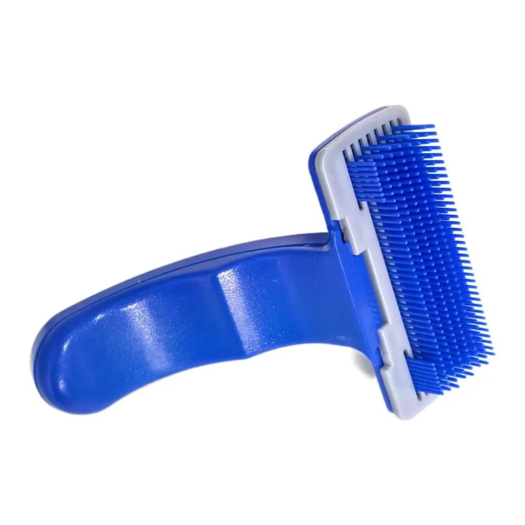 Rasqueadeira Pet Automática Azul Escova Removedora Pelos