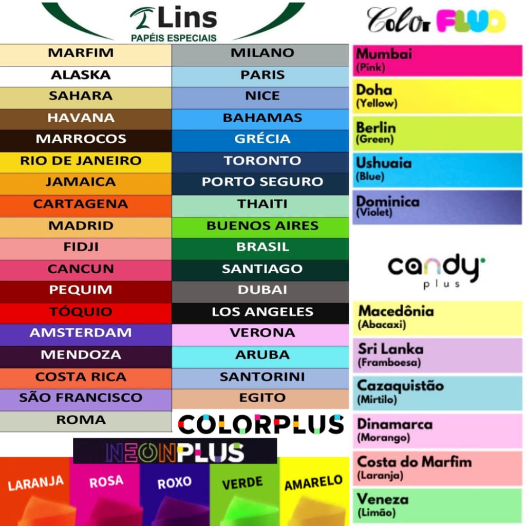Papel Color Plus Massa Colorida 120g / 66x96 / 5 Folhas ESCOLHA AS CORES