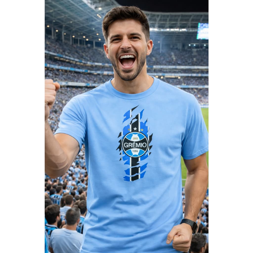 Camiseta Estampa Gremio Unissex Futebol Algodão Conforto Edição Limitada Verão Dia a Dia Promoção