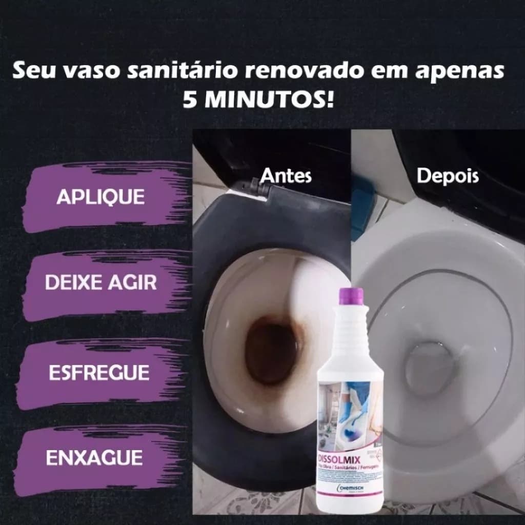 Renova Sanitários Detergente Limpador Original Dissolmix 1L