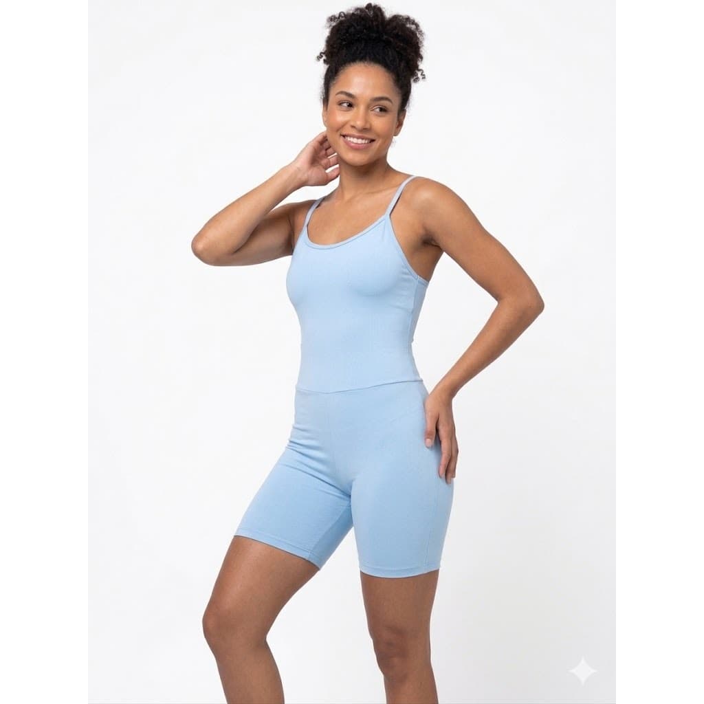 Macaquinho Fitness Alcinha Slim Zero Transparência Forrado Regata Short Academia Macacão Crossfit