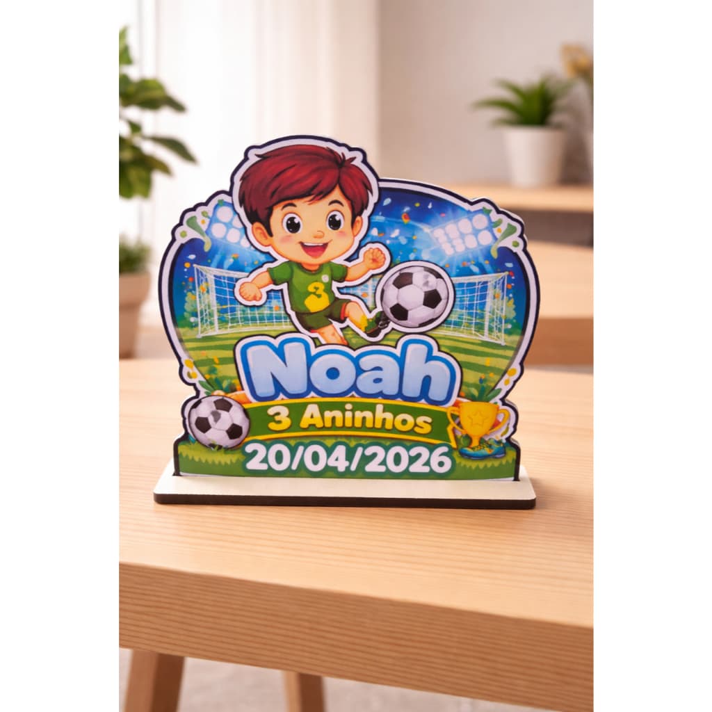 Kit 20 Centro de Mesa Lembrancinha Tema Futebol personalizado Mdf