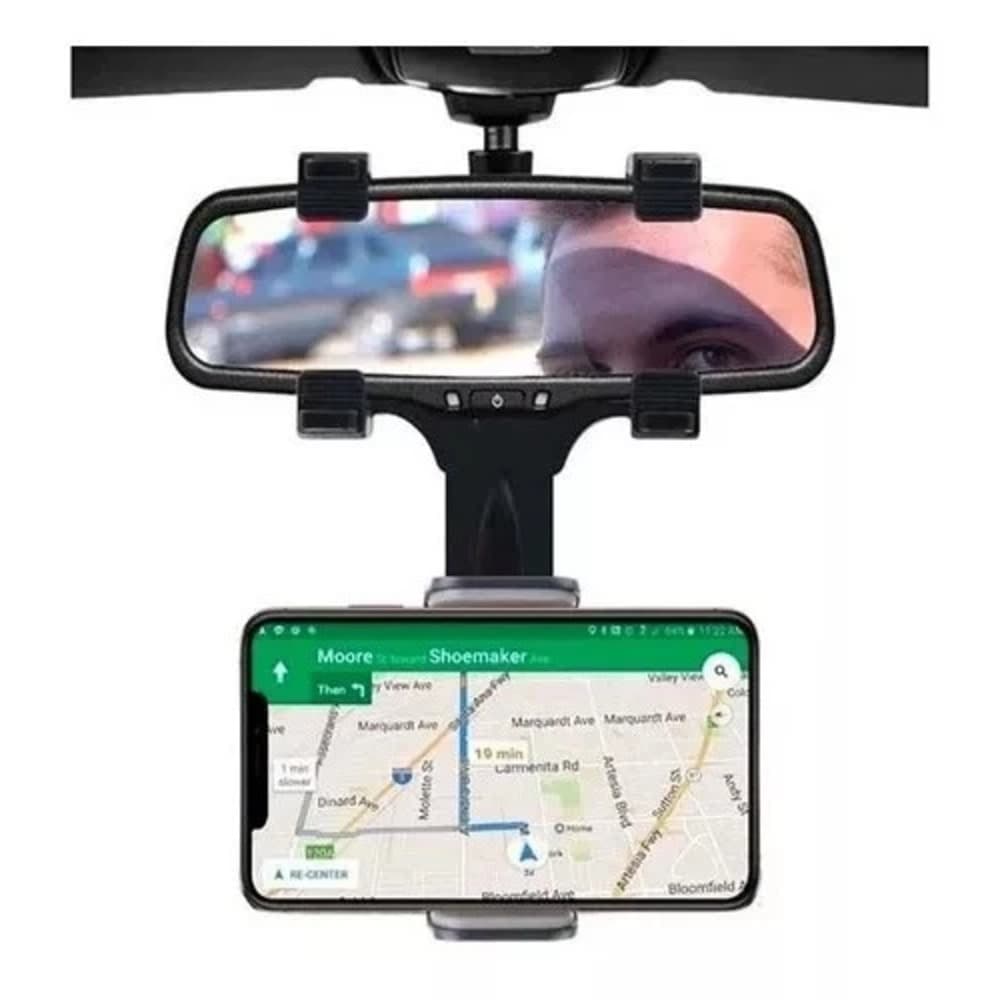 SUPORTE CELULAR PARA CARRO UNIVERSAL RETROVISOR IT-BLUE