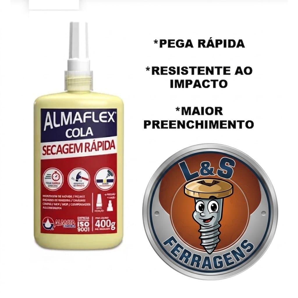 Cola Líquida Almata Almaflex Secagem Rápida 400G