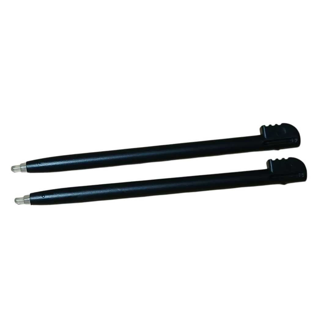 Kit Com 2 Canetas Pretas Para Nintendo Ds Lite Dsi Wiiu