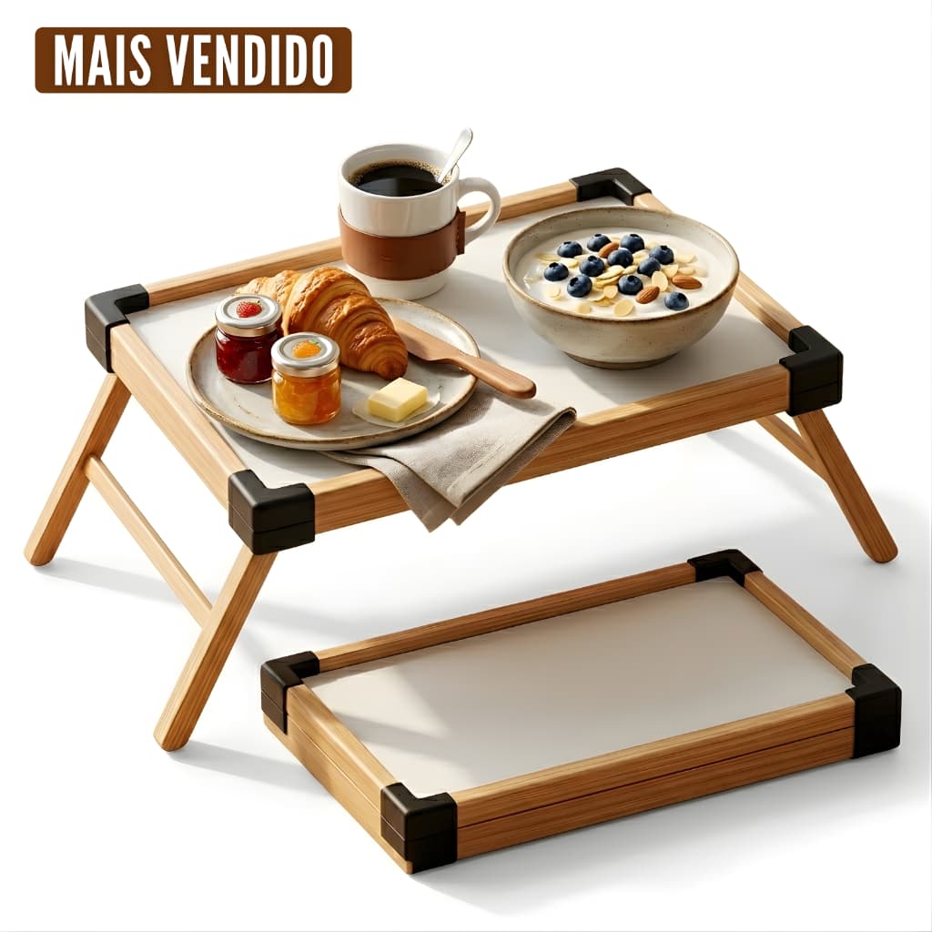 Mesinha De Café Da Manhã Bandeja De Servir Na Cama Pézinho Dobrável Mesa Cozinha Alta Qualidade