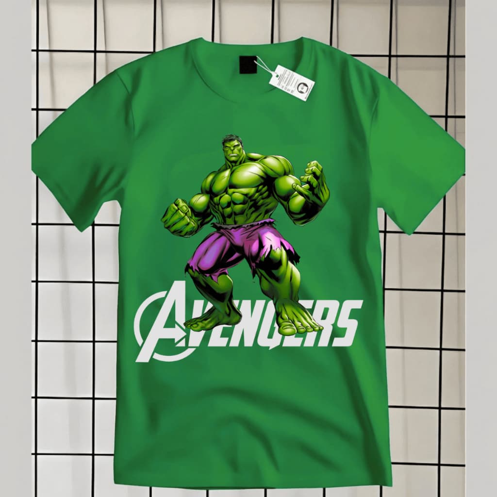 Camiseta Hulk Vingadores Marvel Infantil e adulto Blusa Super Herói Unissex 100% Algodão