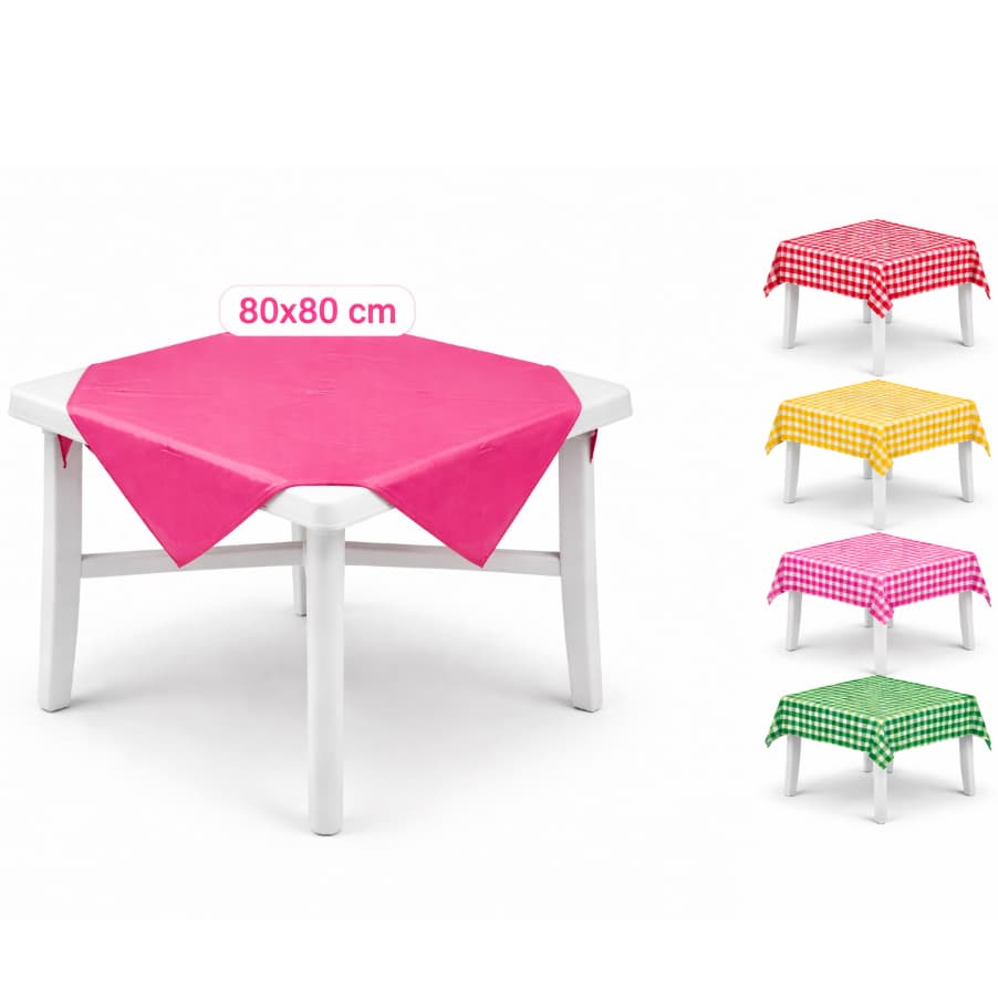Toalha De Mesa 80x80 Cm Descartável Para Festa Perolada Kit 10 Unidades Cores Variadas Festa Junina Aniversario