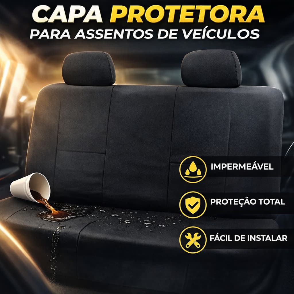Capa Banco Carro Uber Protetora Banco Traseiro Impermeável