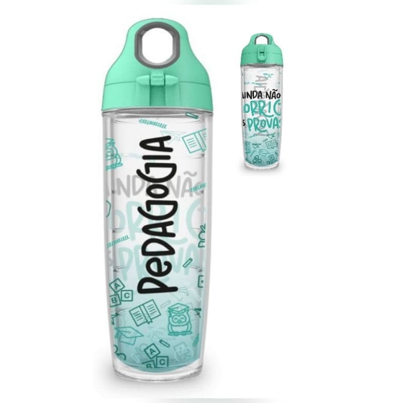Garrafa Squeeze Academia Faculdad e Profissões Linha Premium 600 ML - Exclusiva com Embalagem para Presente