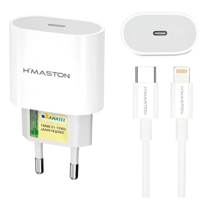 Carregador iPhone Turbo 30W Completo Fonte + Cabo Lightning 1Metro Carregamento Fast Charge