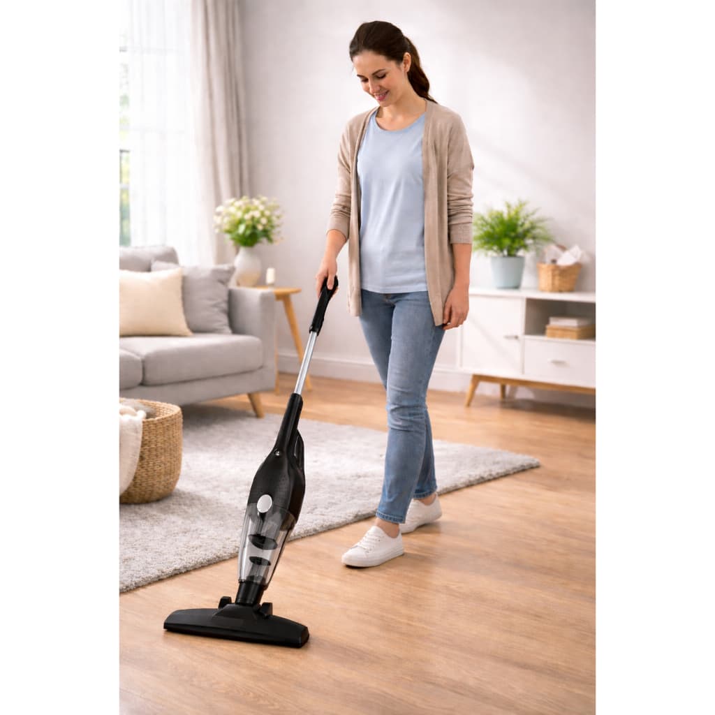 Aspirador de Pó Vertical 2 em 1 600W Portátil com Fio Aspirador Potente para Casa, Carro e Sofá