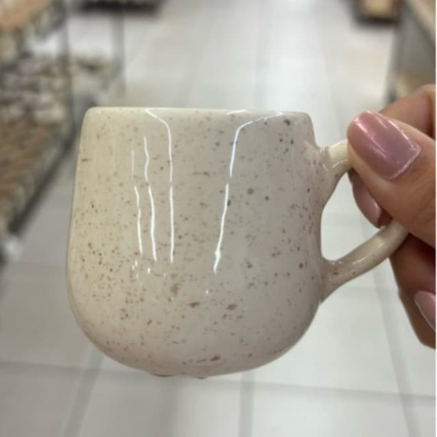 Xícara De Café Bojuda Sem Pires Pintada Á Mão De Cerâmica Decorada Mesa Posta