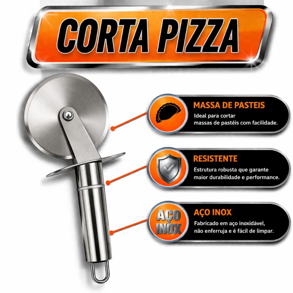 Cortador Pizza Manual Cozinha Aço Inoxidável cozinha pizzaiolo massa pastel