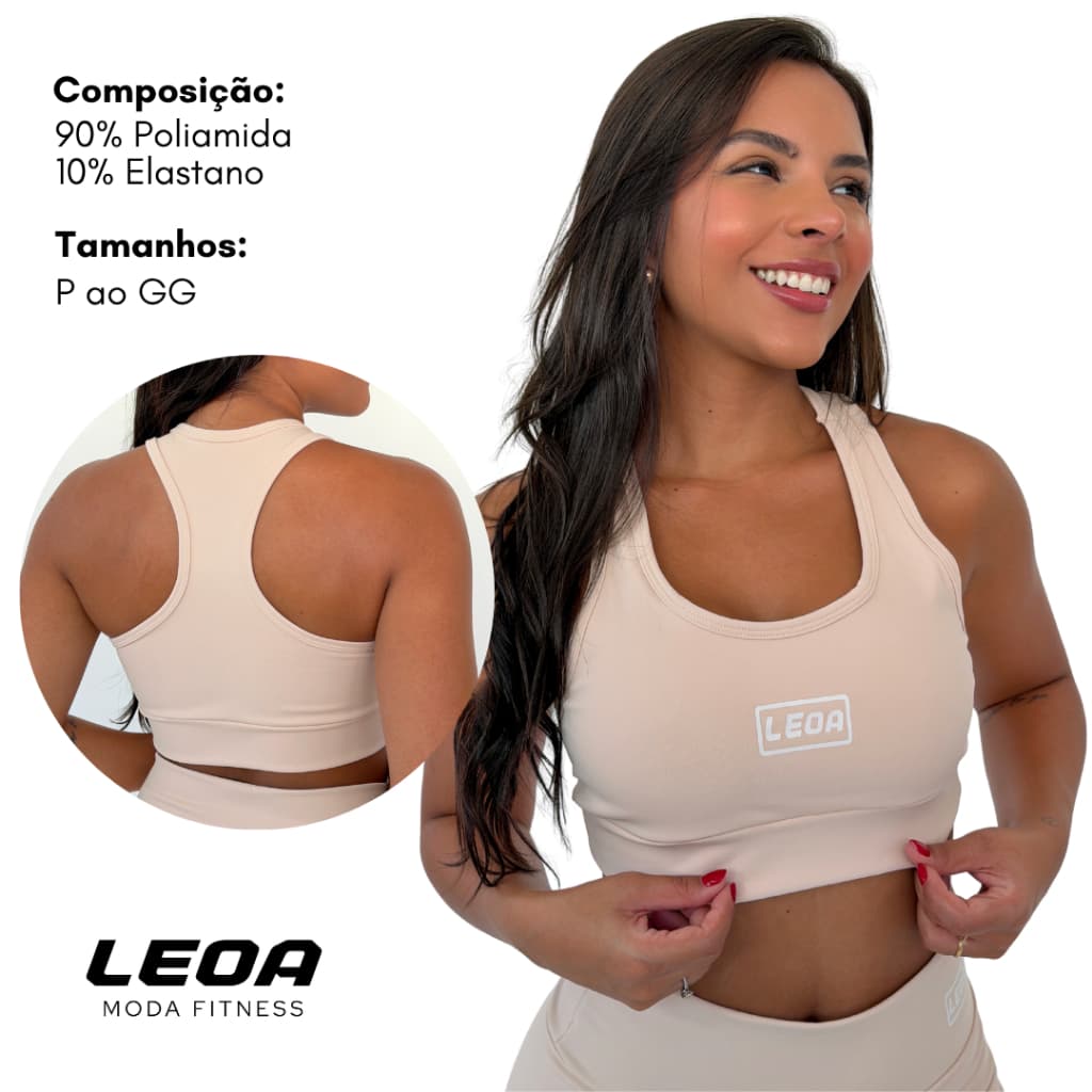 Top Fitness Academia Feminino Nadador Sem Bojo Forrado Poliamida Alta Sustentação