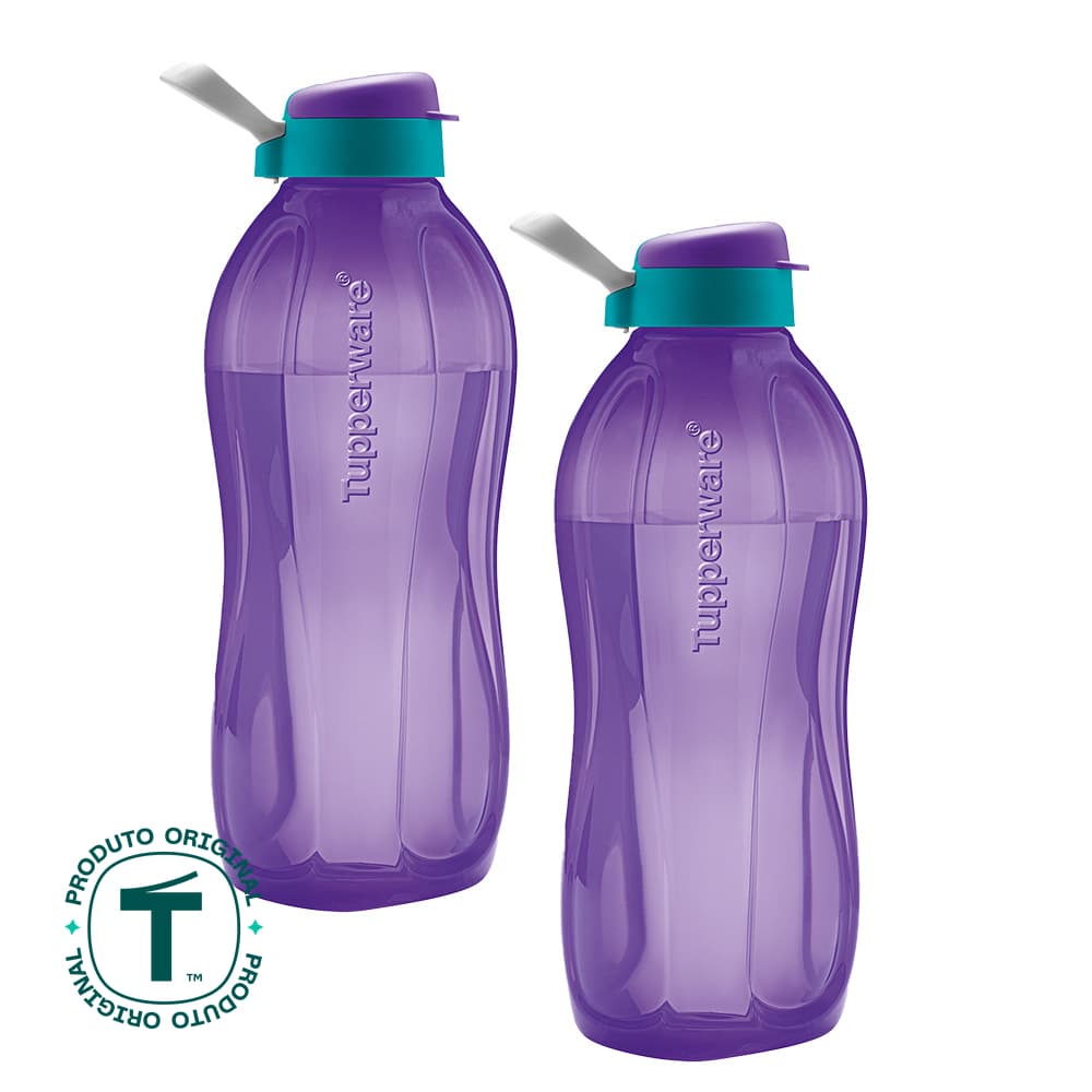 Kit 2 Garrafas de Água Tupperware Eco Tupper Orquídea 2L