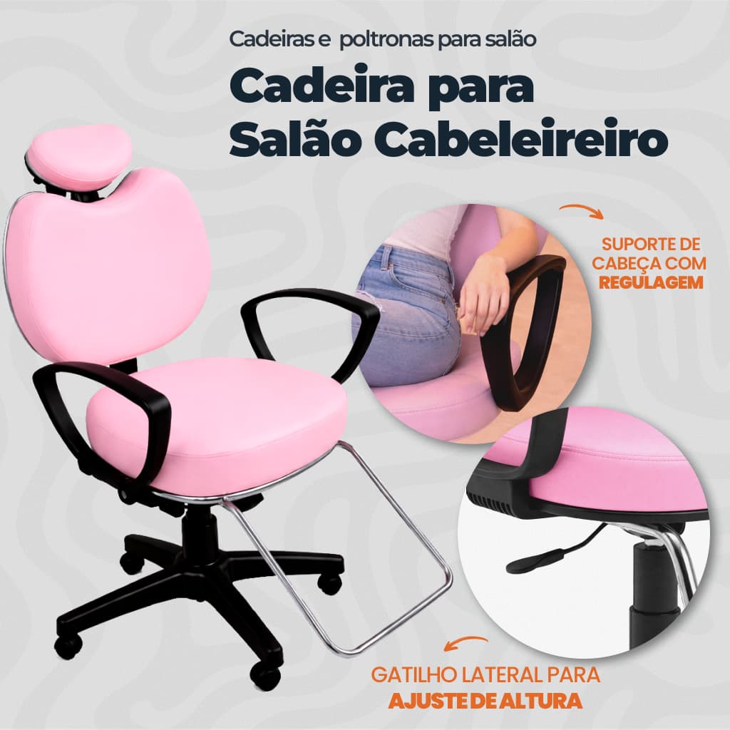 Cadeira Cabeleireiro Cadeira para Salão Cabeleireiro Poltrona