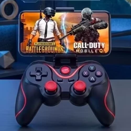 Controle Gamer Sem Fio com Suporte Celular Joystick Manete Bluetooth 2.4G Ovleng SN-X3