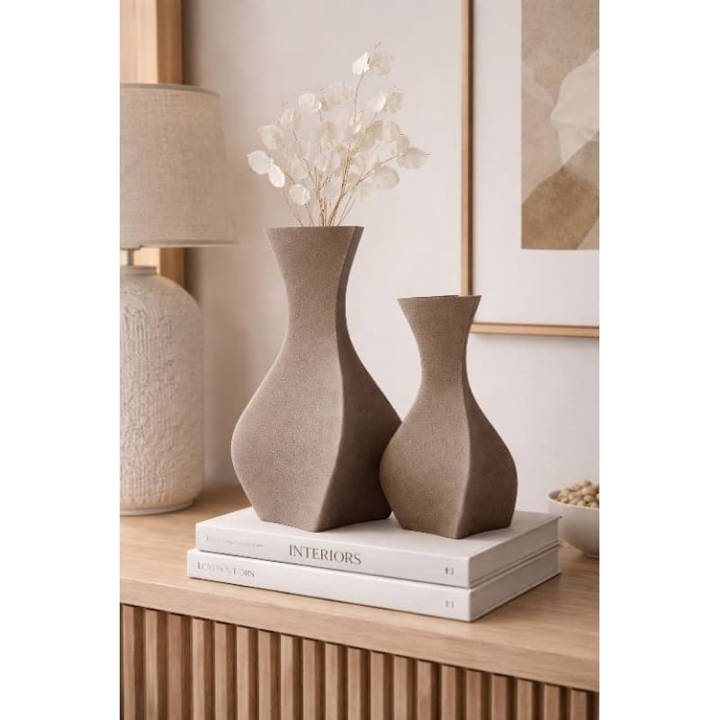 Kit Vaso Decorativo Moderno 2 Peças | Luxo Minimalista | Sala | Quarto | Decoração | Elegante