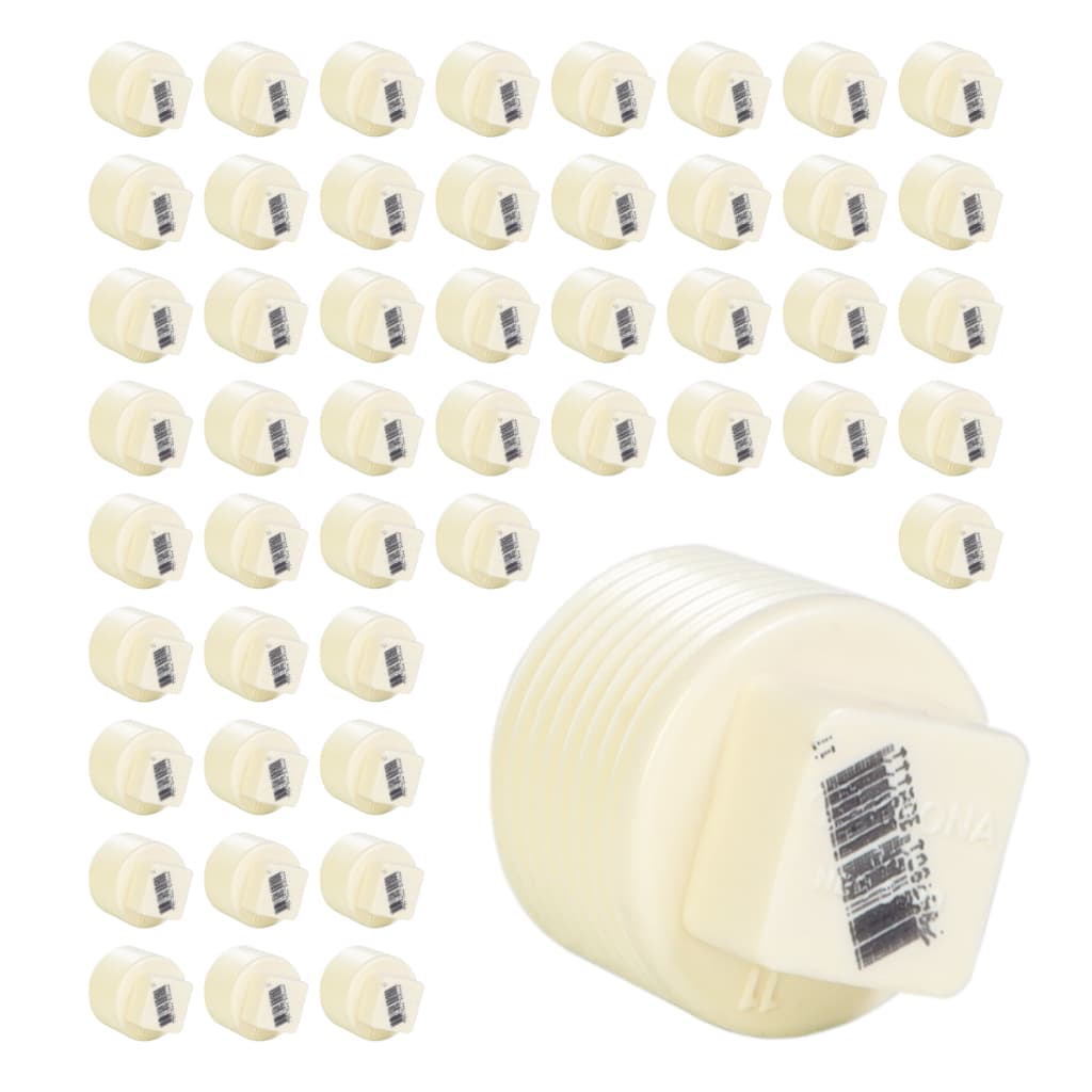 Kit 50 Tampão Plugue Roscável 20mm 1/2 Polegada Pvc Krona
