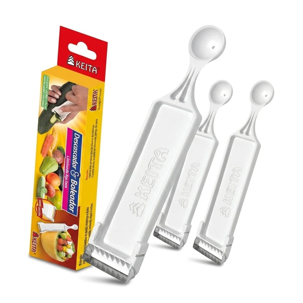 Descascador  Boleador 2 em 1 Keita  Cozinha Doméstica Lâmina  Aço Inox
