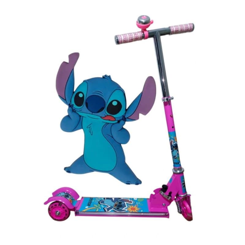 Patinete 🛴Musical Dobrável Stitch Rosa 🩷