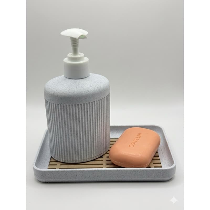 Kit Saboneteira Líquida + Porta Sabonete | Organizador de Pia Moderno e Elegante vc