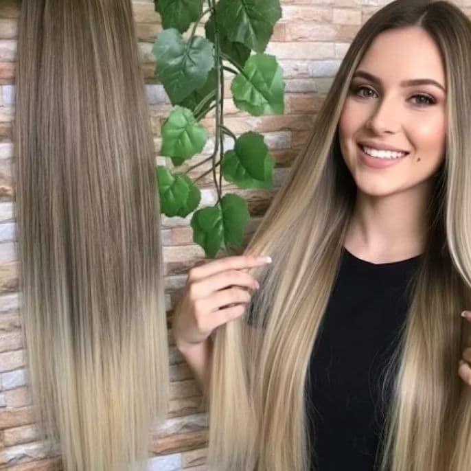 cabelo tic tac fibra humanizada luzes