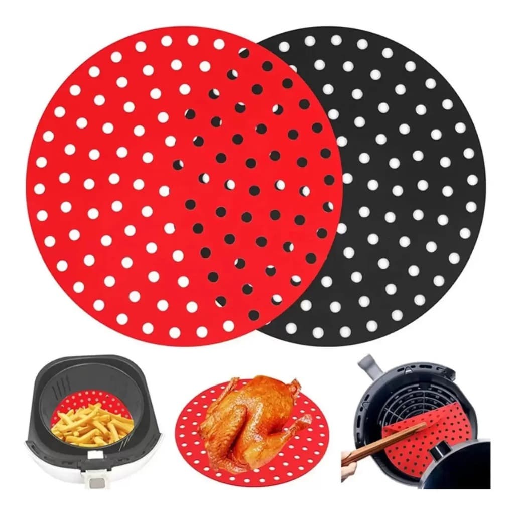 4 Tapete Protetor Silicone Para Air Fryer Fritadeira Universal