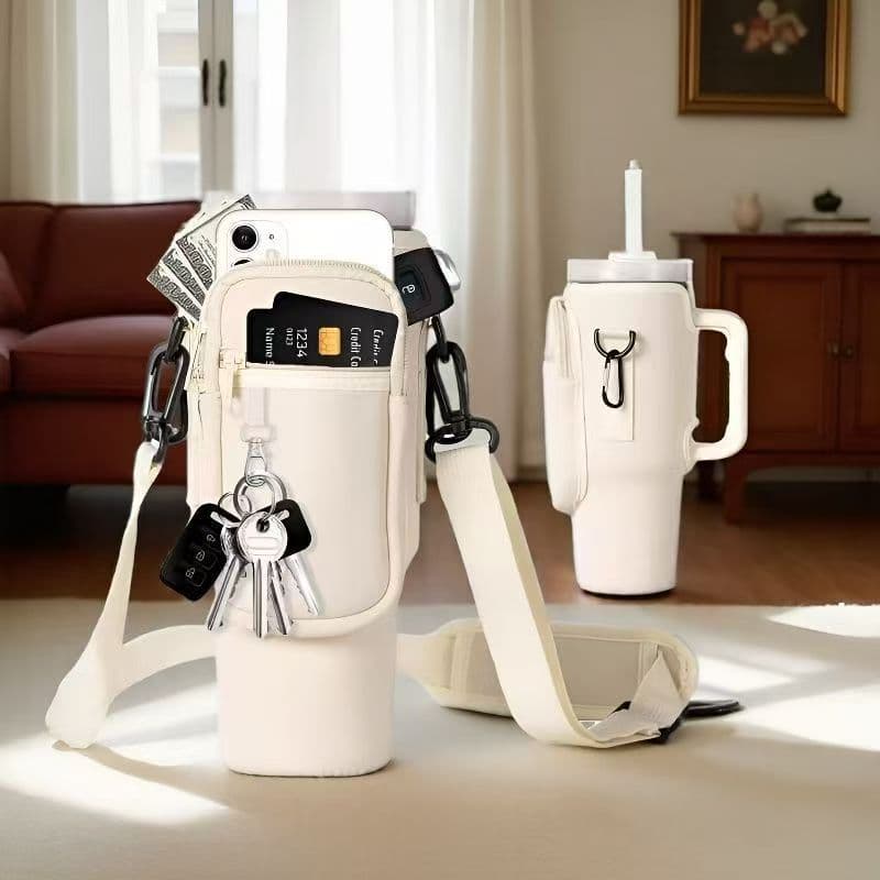 Porta Copo Resistente Multiuso para Trabalho, Caminhada e Viagem de Carro Bolsa Porta Garrafas De Água Compatível
