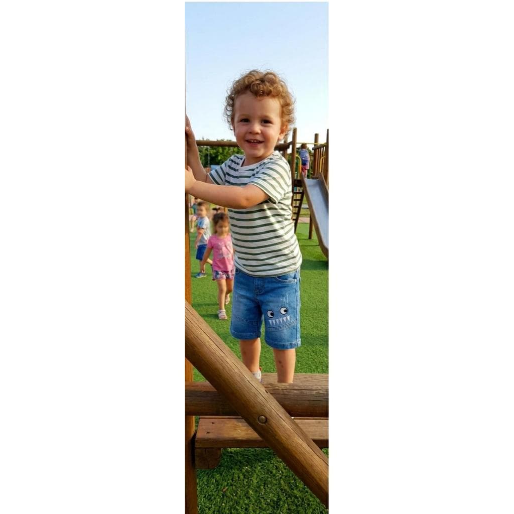 BERMUDA JEANS MENINO 1/3 COM BORDADO