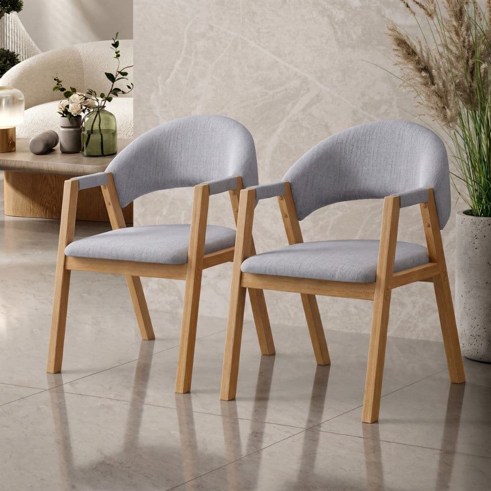 Duas Poltronas Cadeiras Estofadas Confortáveis Para Sala de Jantar