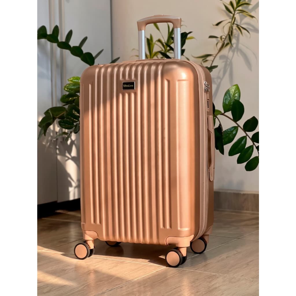 Mala Despachar Média M 23KG Veneza 65cm Expansível ABS Rodinhas 360° c/ Cadeado de Senha Embutido