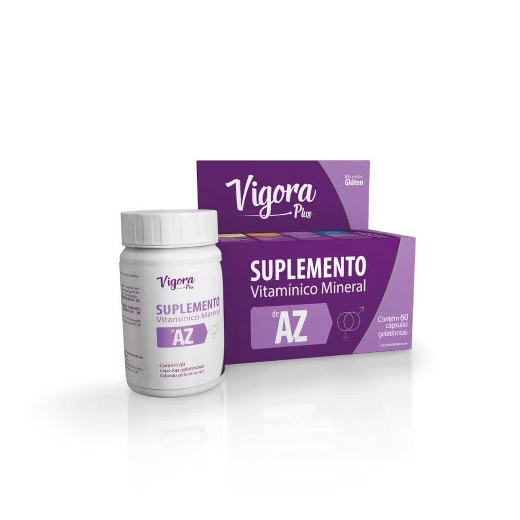 Suplemento Vigora Plus AZ - 60 Cápsulas - Prati Donaduzzi