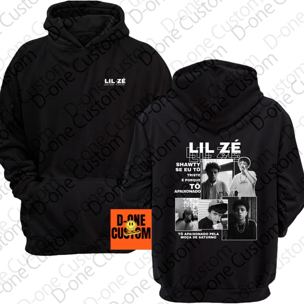 Blusa Moletom Estampado Lil Zé Streetwear Shawty Se Eu Tô Triste Porque Tô Apaixonado  Rapper HipHop