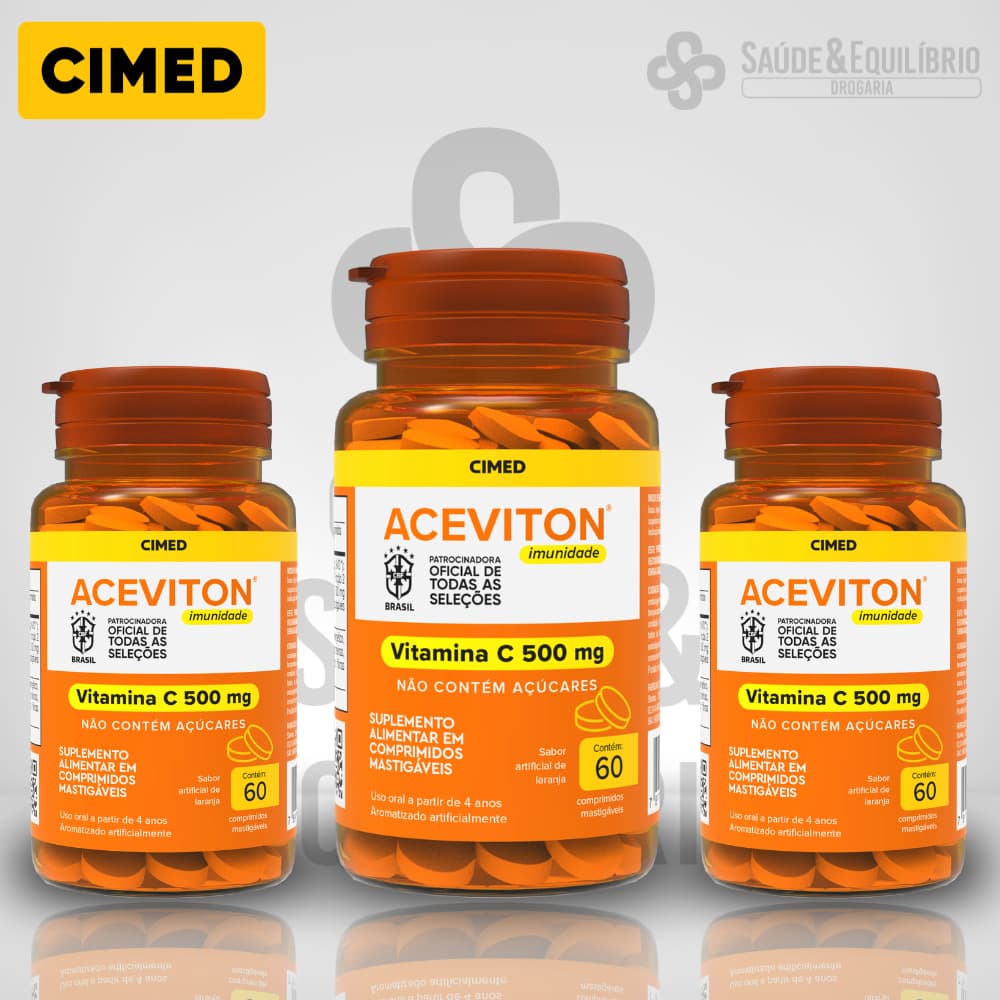 Vitamina C Aceviton Imunidade 500mg – Mastigáveis Cimed 60 Comprimidos