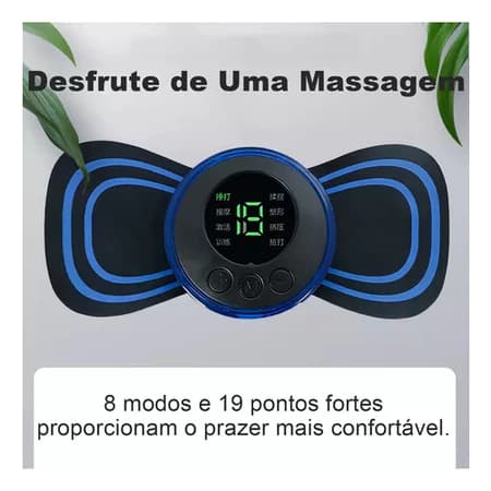 Mini Massageador Elétrico Portátil Cervical H'maston FE05  Alivia Dores Corpo Pescoço