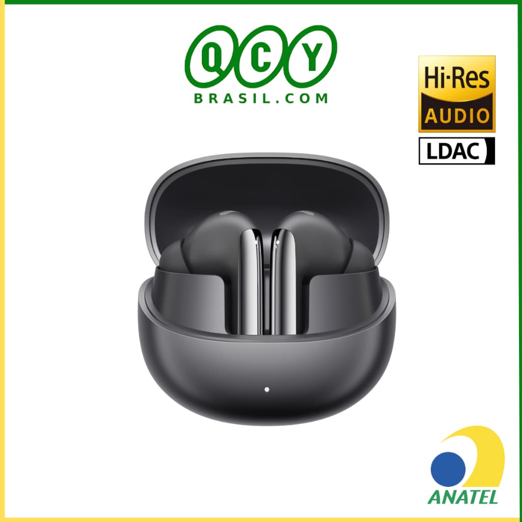 Fone de Ouvido QCY HT08 Melobuds Pro ANC Hi-Res Sem Fio Bluetooth 5.3 IPX5 7.5 Horas de Reprodução Cancelamento de Ruído