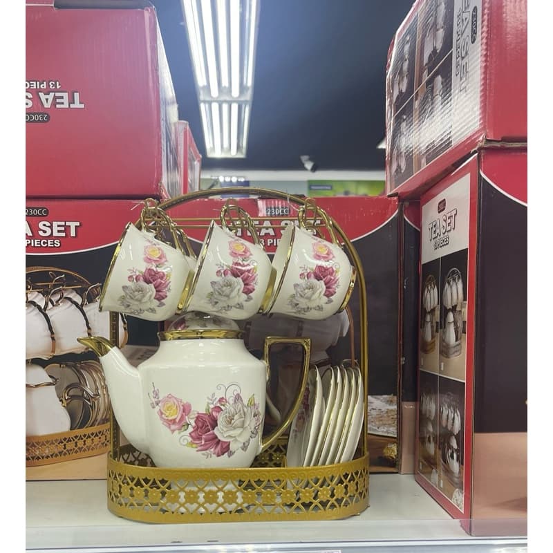 ☕✨ Jogo de Xícaras Coffee & Tea Set Premium – 13 Peças  Elegância e sofisticação para seus momentos de café e chá!