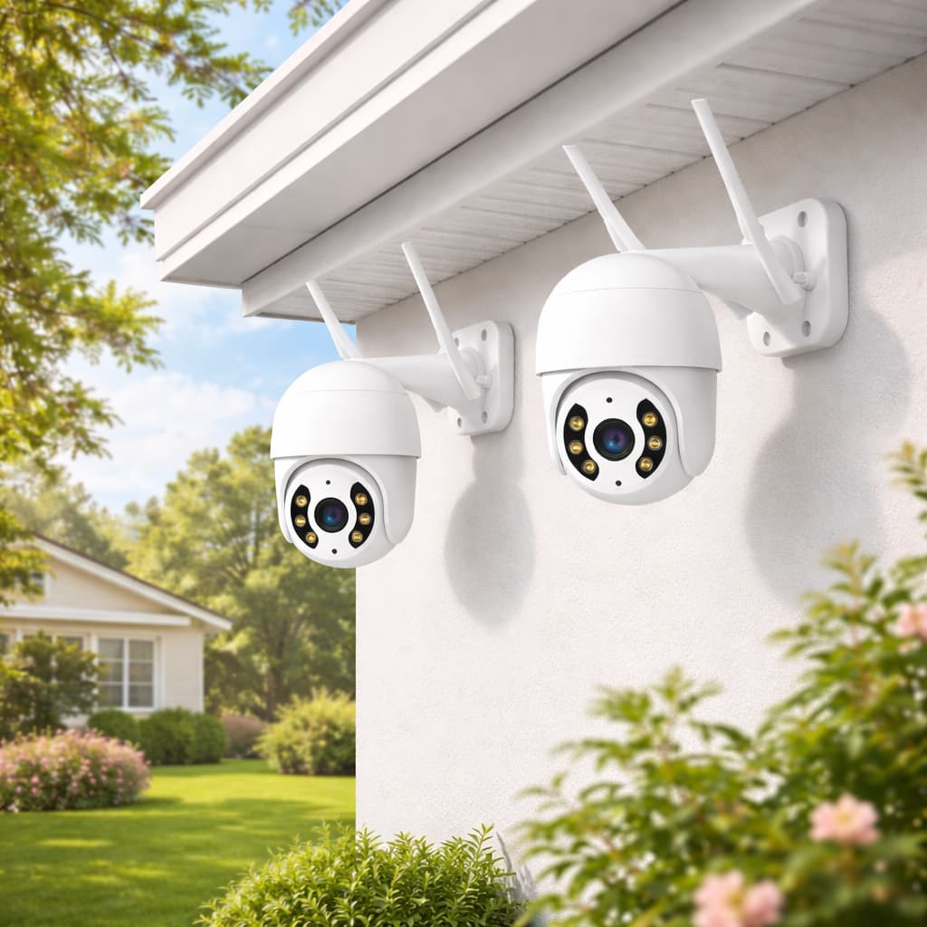 Kit 2 Camera Externa Ip Wifi Icsee 360 Rotação C / Visão Noturna Segurança Prova Dágua infravermelho